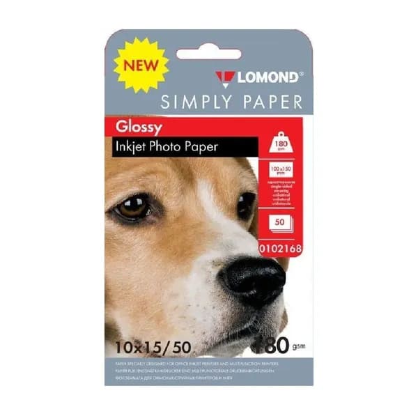 Бумага А6 Lomond Simply, для струйной печати глянцевая 0102168