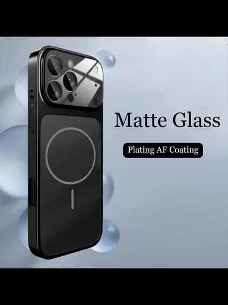 Матовый стеклянный чехол для iPhone