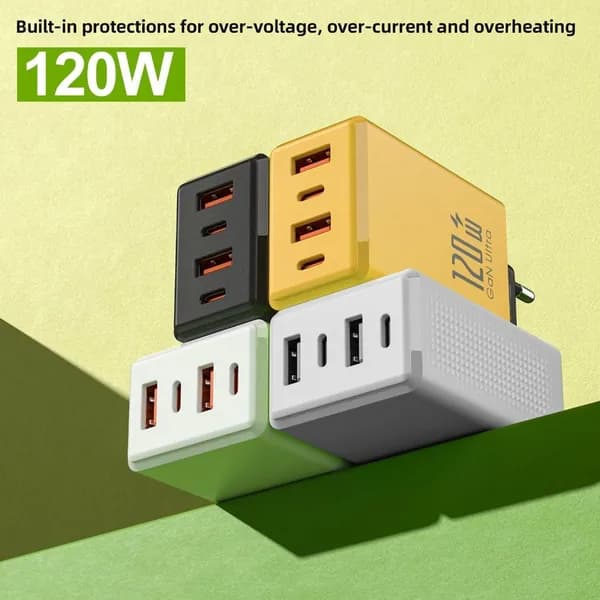 Порт зарядки 120W DOG для ПК и телефонов, Черный - Штепсельная Вилка США