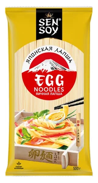 Лапша яичная Sen Soy Premium Egg Noodles, 500 г