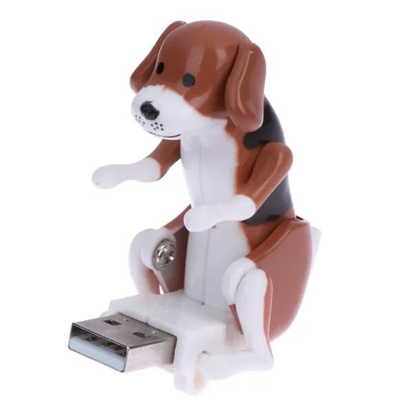USB-игрушка Собачка коричневого цвета с механическим покачиванием