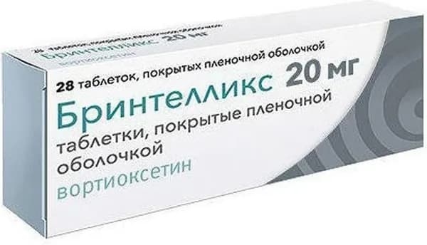Бринтелликс, таблетки покрыт. плен. об., 20 мг, 28 шт.