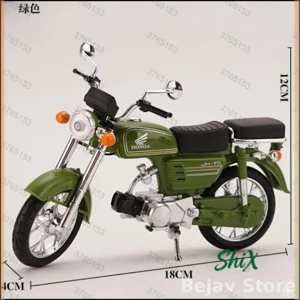 Коллекционная модель мотоцикла Honda Chaly 1:10, металлический ретро мопед, детальная копия, интерьерная игрушка, п