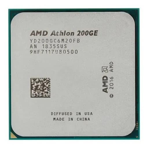 Процессор AMD Athlon 200GE (YD200GC6M2OFB) OEM - AM4, 4 х 3.2 ГГц, L2 - 1 МБ, L3 - 4 МБ, 2хDDR4-2667 МГц, AMD Radeon Vega 3, TDP 35 Вт