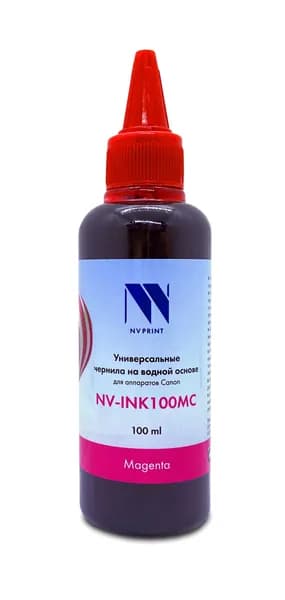 Чернила NV Print универсальные на водной основе NV-INK100MC для аппаратов Canon (100 ml) Magenta