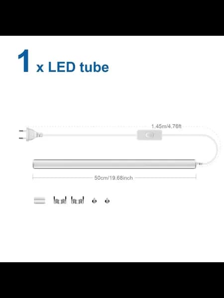 LED Трубки для шкафов 50 см Белы