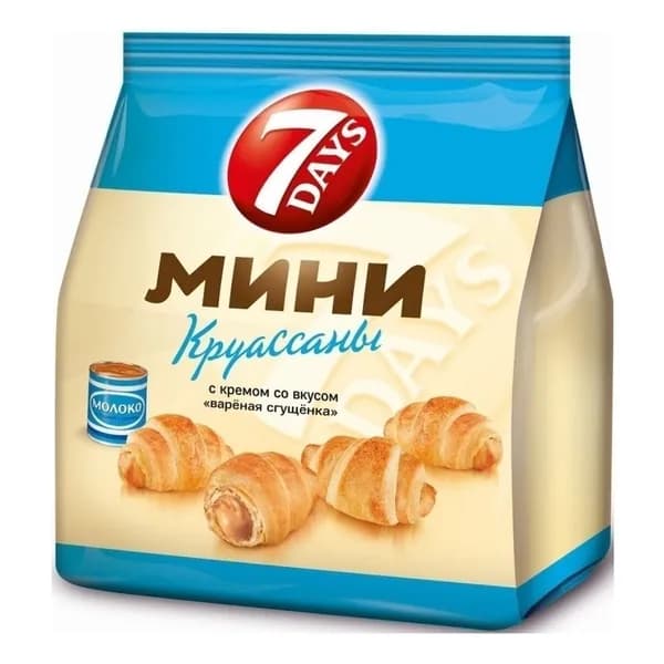 Мини-круассаны 7 Days с кремом вареная сгущенка 176 г