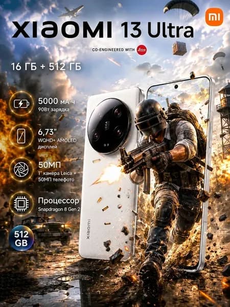 Смартфон 13 Ultra 16 512 Белый