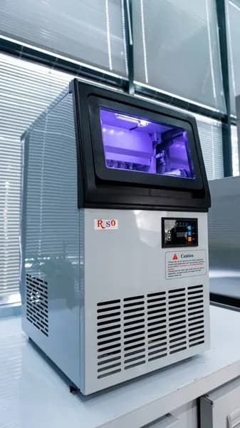 Льдогенератор Rosso SKF-ATS55PL, кубик 32х32 мм, 25 кг/сутки