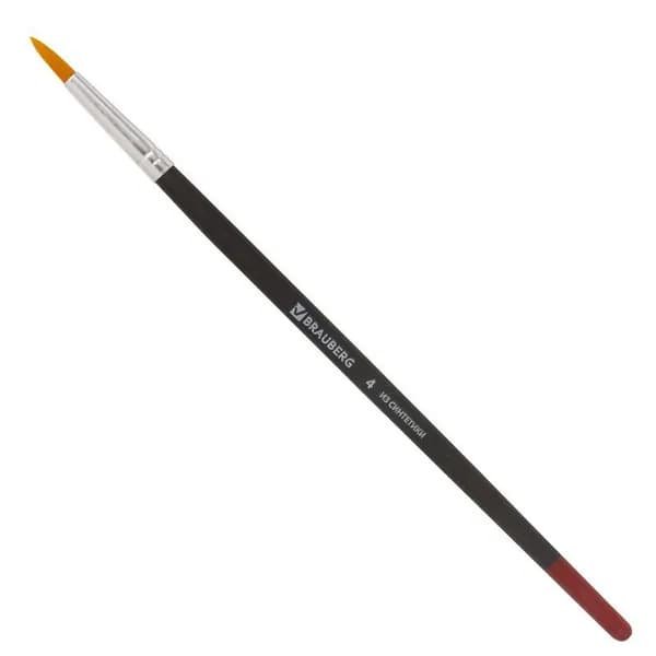 Кисть BRAUBERG синтетика, круглая, №4