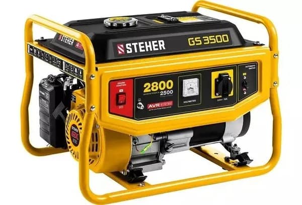Генератор GS-3500 бензиновый, однофазный, синхронный, щеточный STEHER 2.5/2.8 кВт