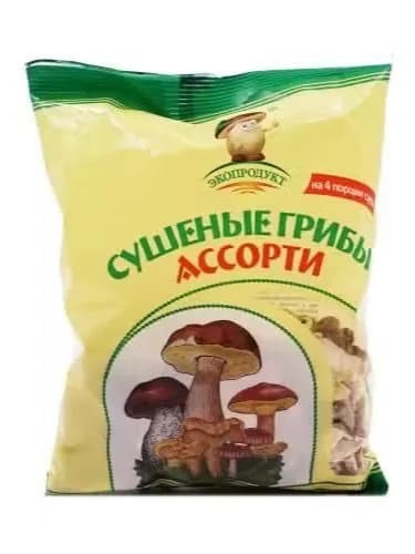 Грибное ассорти Экопродукт сушеное 250 гр