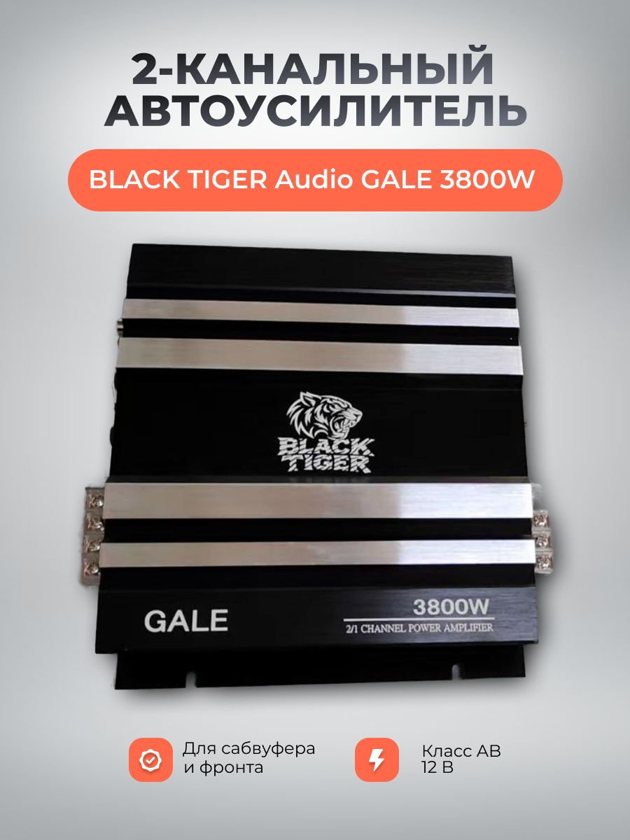 BLACK TIGER AUDIO Усилитель автомобильный, каналы: 2, 3800 Вт