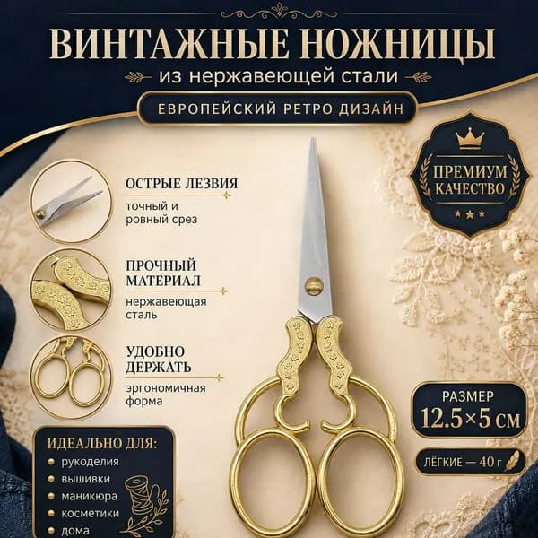 НожницыРаскройные 12 см, 1 шт.