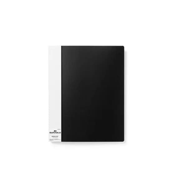 Папка Durable Duralook,с 10 впаянными карманами, корешок 9 мм, полипропилен Черный
