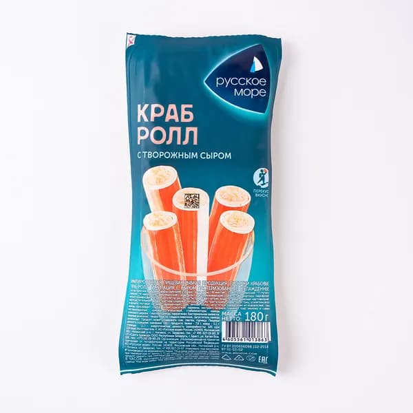 Краб Ролл с творожным сыром 180 г, Русское море