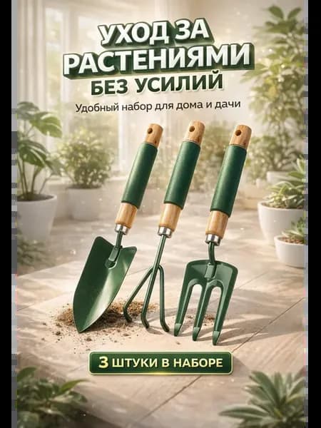Набор садовых инструментов 3 шт для растений