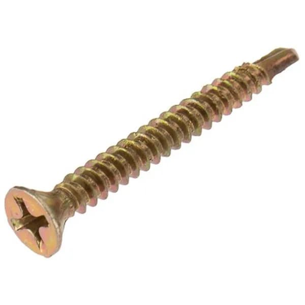 Саморез оконный KRANZ сверло, 3.9х35, желтый цинк, пакет (20шт.) 1505-3935-4