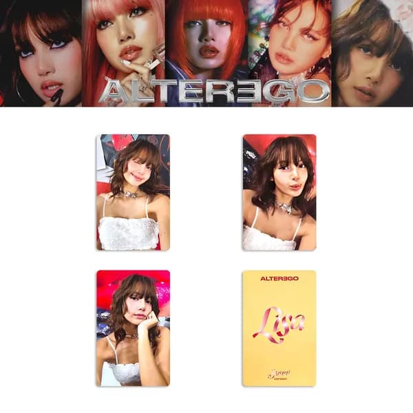 Карточки Blackpink LISA Коллекционная карточка ALTER EGO Фотокарточки 5.4*8.6cm