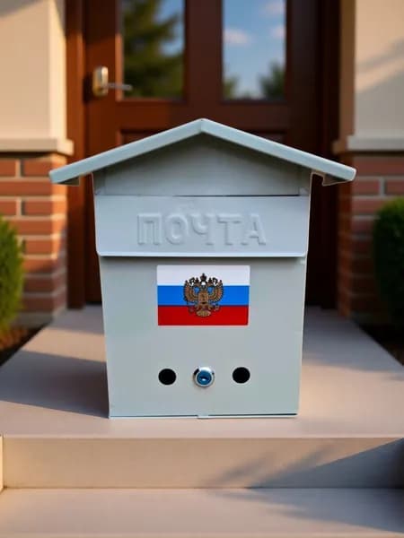 Почтовый ящик "Герб", домик уличный металлический
