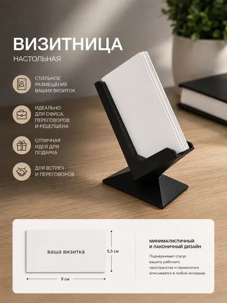 Визитница настольная в виде галочки