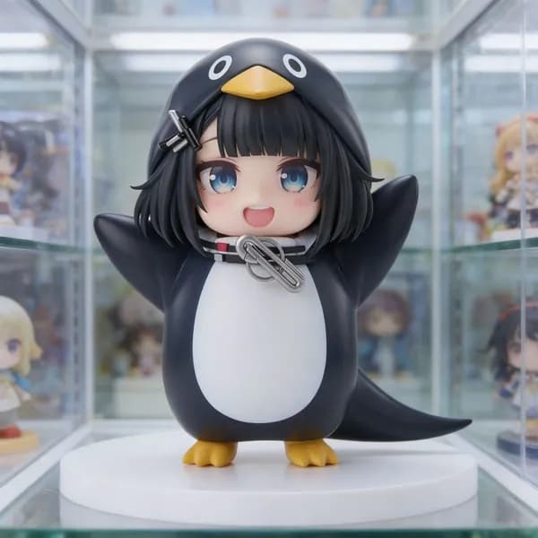 Фигурка Администратор Гу-Гу-Га-Га в костюме пингвина, Arknights: Endfield