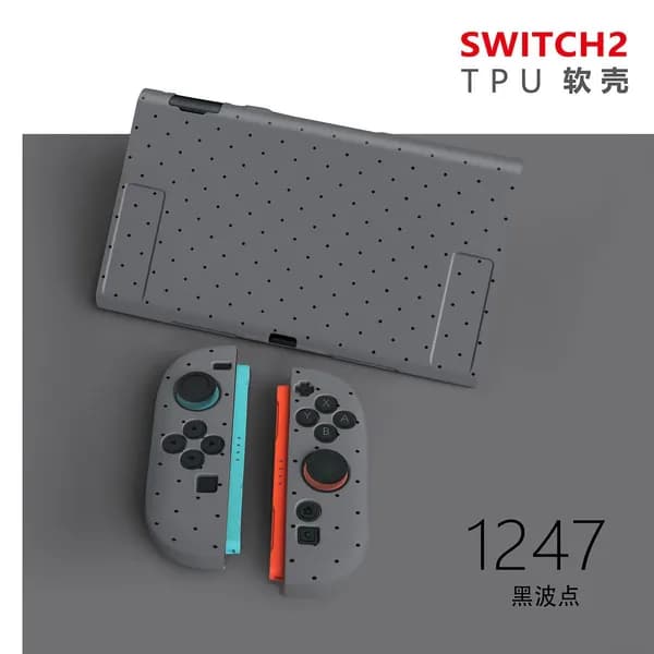 Подходит для чехла Switch 2 с синим горошком, жесткого чехла, защитного чехла для Switch 2 поколения, матового чехла.