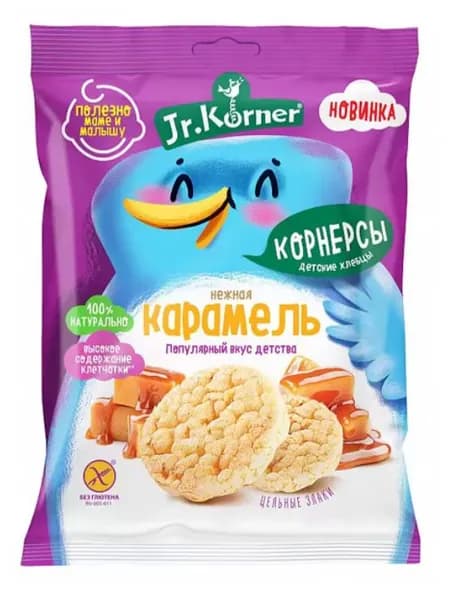 Dr. Korner Хлебцы мини, хрустящие Рисовые, Карамельные, 30 гр, 1 уп