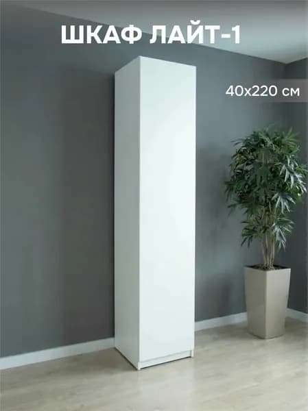 Шкаф распашной, 40х52х220 см, Белый
