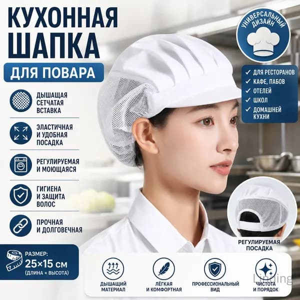 Кухонная шапка для повара