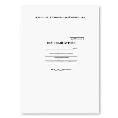 2 шт. Классный журнал BRAUBERG 1-4 кл., А4, 200х290 мм, твердая ламинированная обложка, офсет, 125140