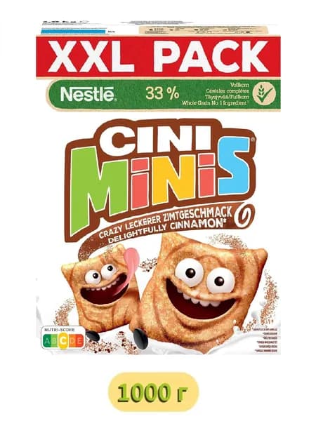 Готовый завтрак CINI MINIS "безбашенные квадры" с корицей, 1000 г