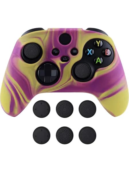 PlayVital силиконовый чехол Black Pure Series для контроллера Xbox Series X, противоскользящий мягкий защитный чехол, накладки на стики, для Xbox Core Wireless Controller