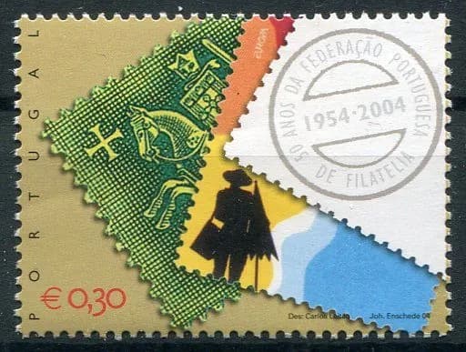 Португалия 2004г. 100 лет Союзу филателистов Португалии. Марка(1)
