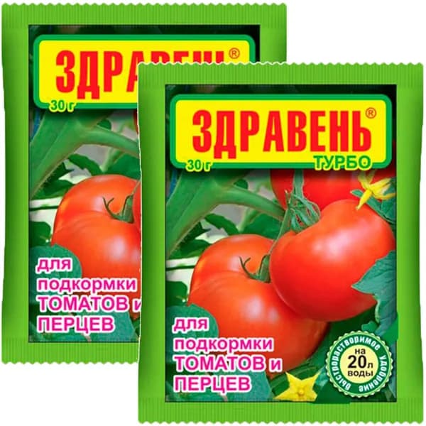 "Здравень ТУРБО для подкормки томатов и перцев", 30 г х 2 шт
