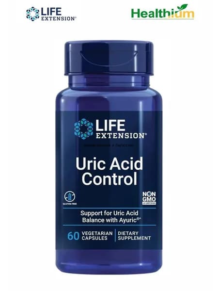 Uric Acid Control 60 капсул от мочевой кислоты в крови, комплекс для поддержания уровня мочевой кислоты