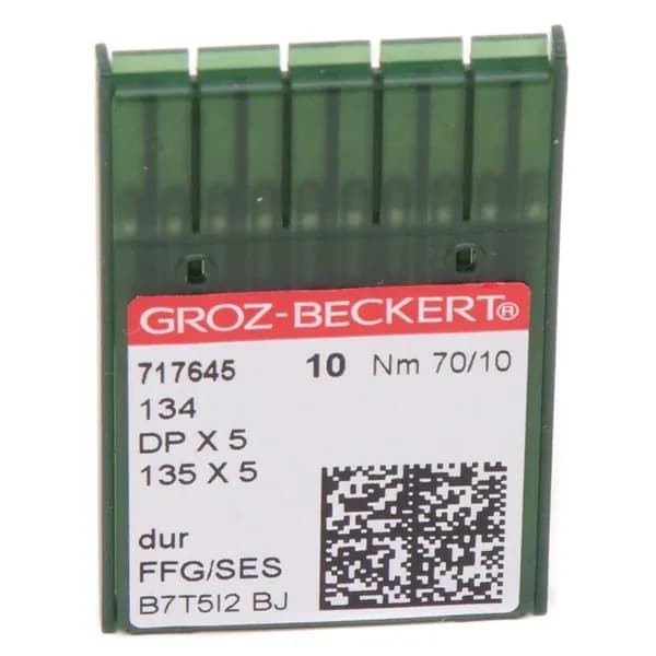 Иглы для промышленных швейных машин GROZ-BECKERT DPx5 N70 SES (уп.10шт.)для промышленных швейных машин для средних и тяжелых тканей, толстая колба для трикотажа
