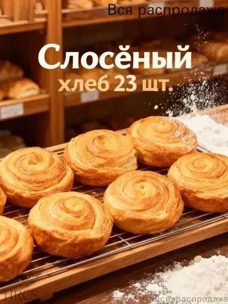 Рваный хлеб" (Слоеная булочка)23 шт. / уп.