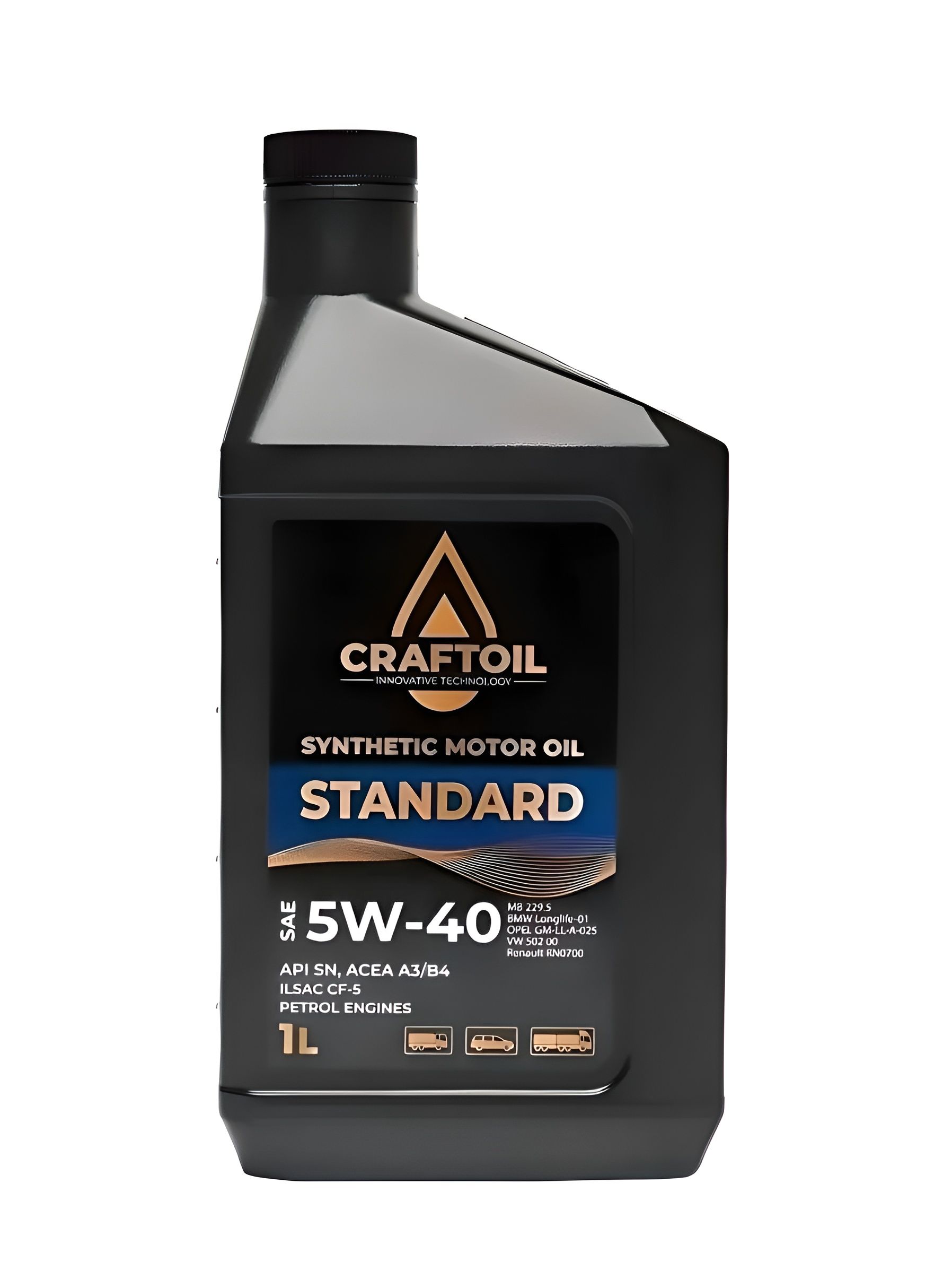 CRAFTOIL 5W-40 SN 5W-40 Масло моторное, Синтетическое, 1.01 л