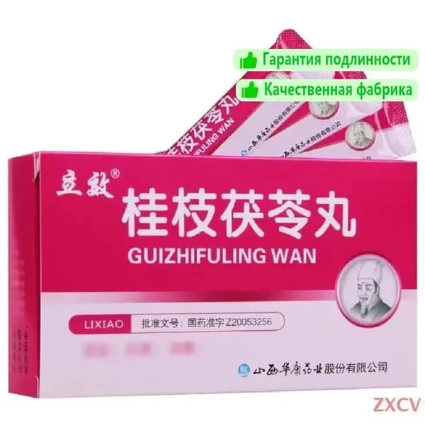 Пилюли "Гуй Чжи Фу Лин Вань" (Gui Zhi Fu Ling Wan) 6 пакетиков по 4 гр