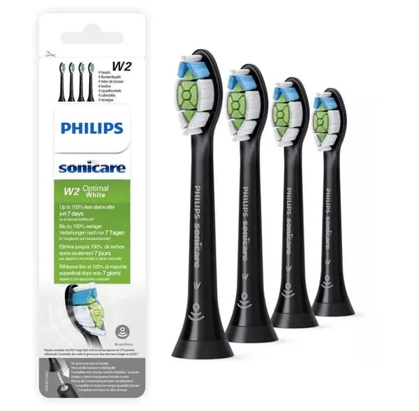 Насадки для зубной щетки Philips Sonicare W2 Optimal HX6064/10 для осветления зубной эмали, 4 штуки