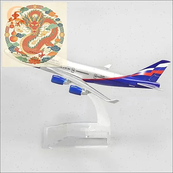 Модель Самолета Боинг 747 Аэрофлот С Подставкой, Aeroflot Boeing 747, Российская Авиация, Коллекция Для Любителей Авиации