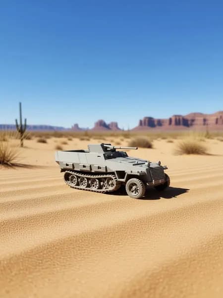 Модель Sdkfz 251/17 2cm flak halftrack 1:100