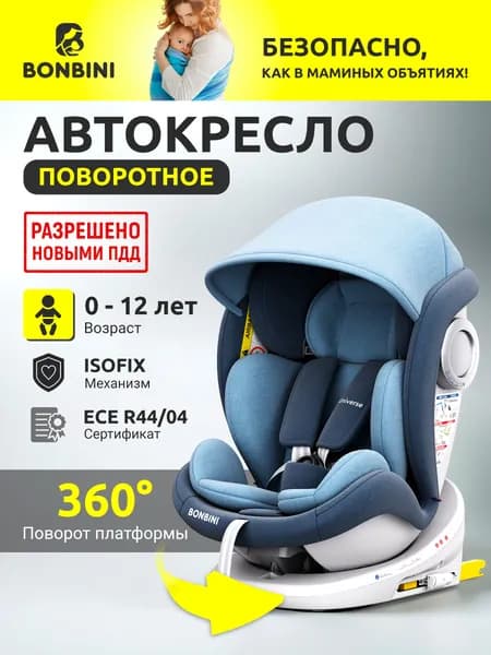 Автокресло детское в машину isofix BONBINI Universe Blue melange (BO-3231123)