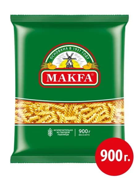 Макароны Makfa Спирали, 900 г