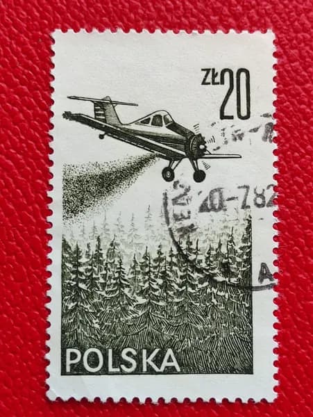Марки Польша 1977. Серия: "Современная авиация". См фото. Гашение