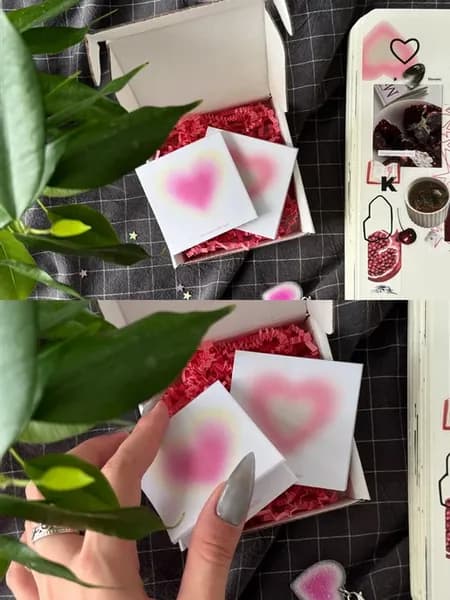 набор бумаги для заметок 'rose aura' + 'peach aura', 6х6 см