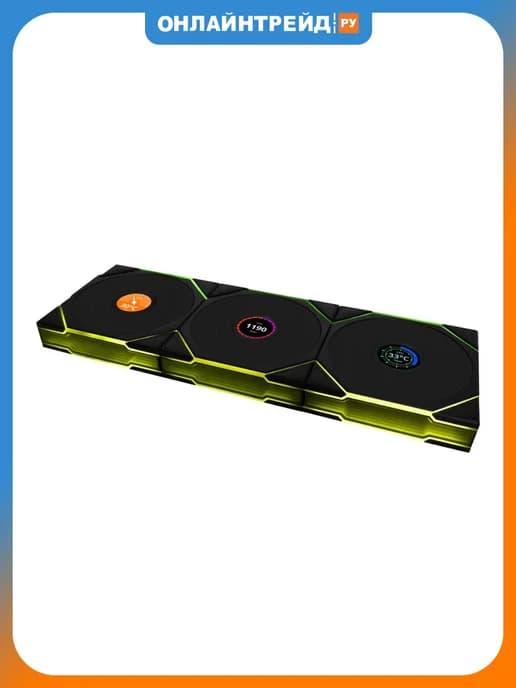 Вентиляторы UNI FAN TL WIRELESS LCD 120 Reverse Black 3шт