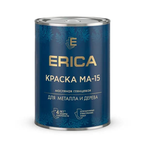 Краска МА-15 масляная глянец ERICA железный сурик 0,8 кг