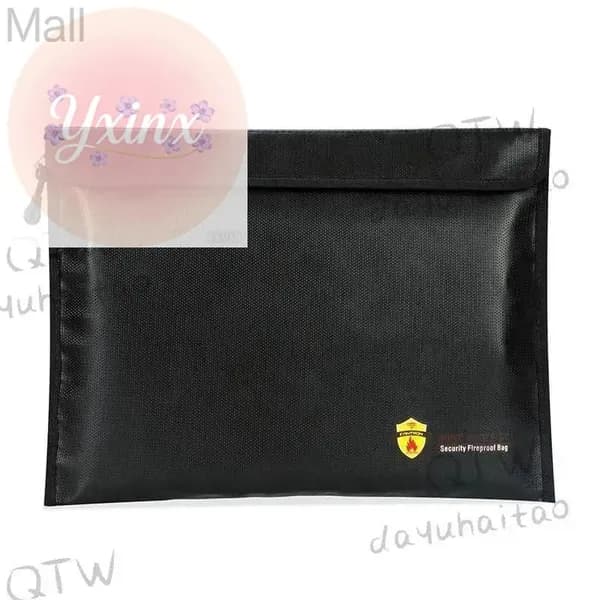Огнестойкая папка для денег, документов для сейфа, 34x24 см Черная